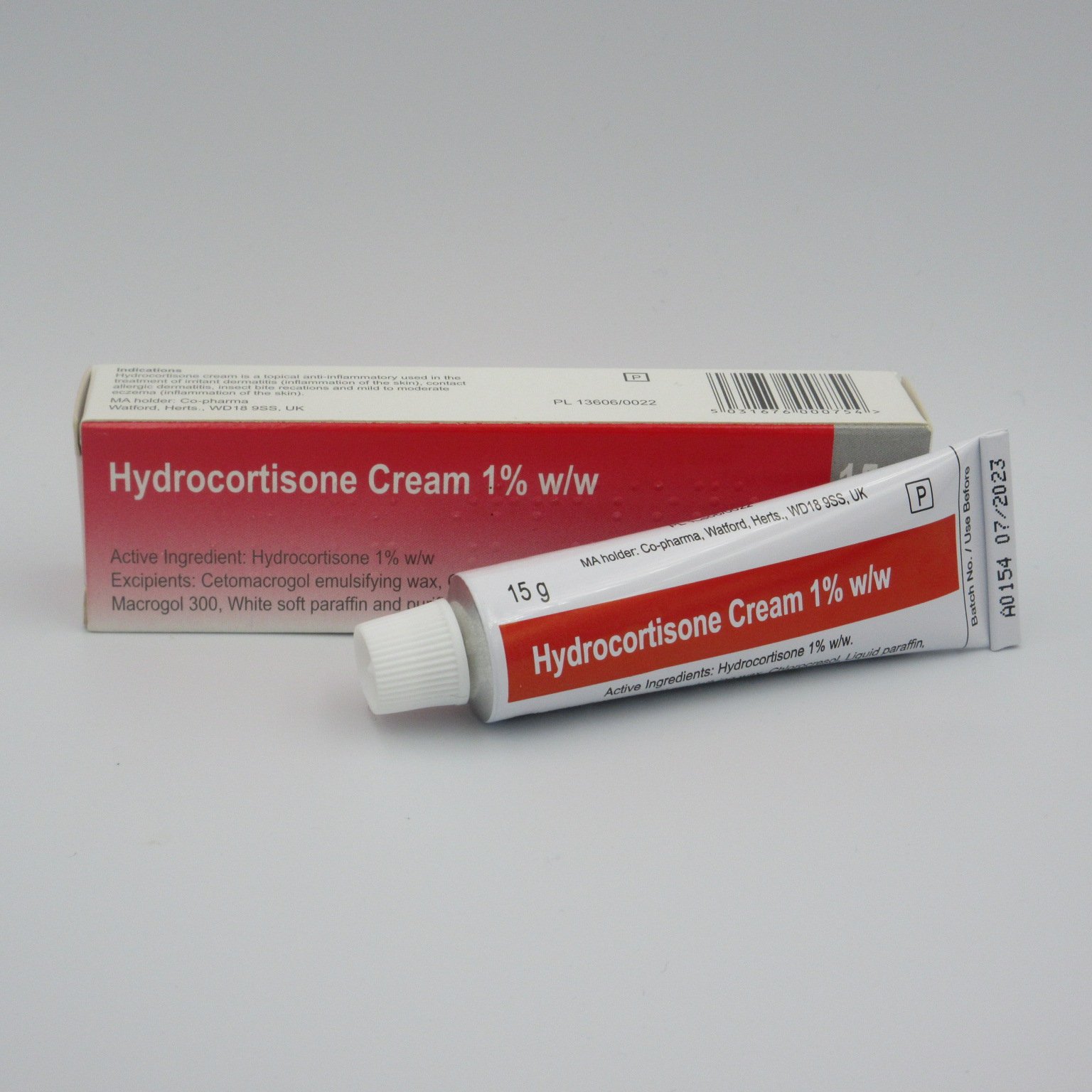 1 x Hydrocortisone Cream 1% w/w 15g Itching Eczema ...