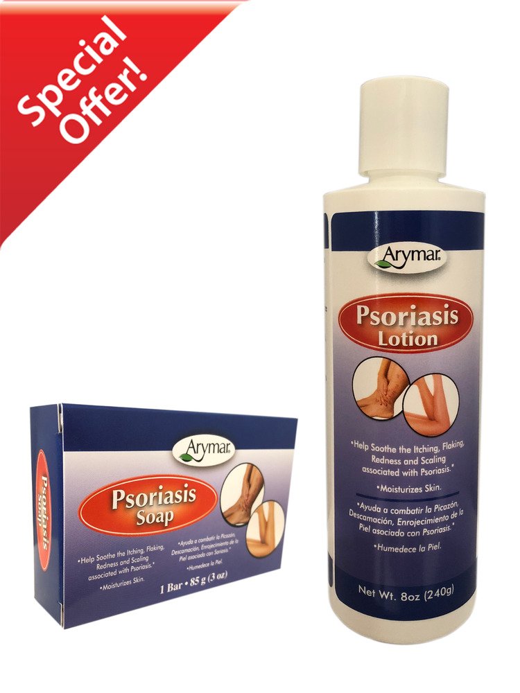 Arymar Psoriasis lotion 8 oz + FREE Psoriasis Soap 3 oz ...