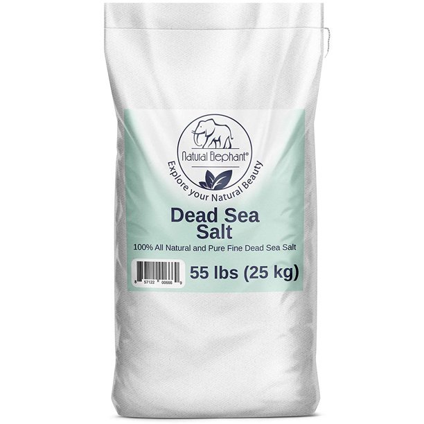Dead Sea Salt Fine Grain 55 lb Bulk (25 kg) by Natural ...