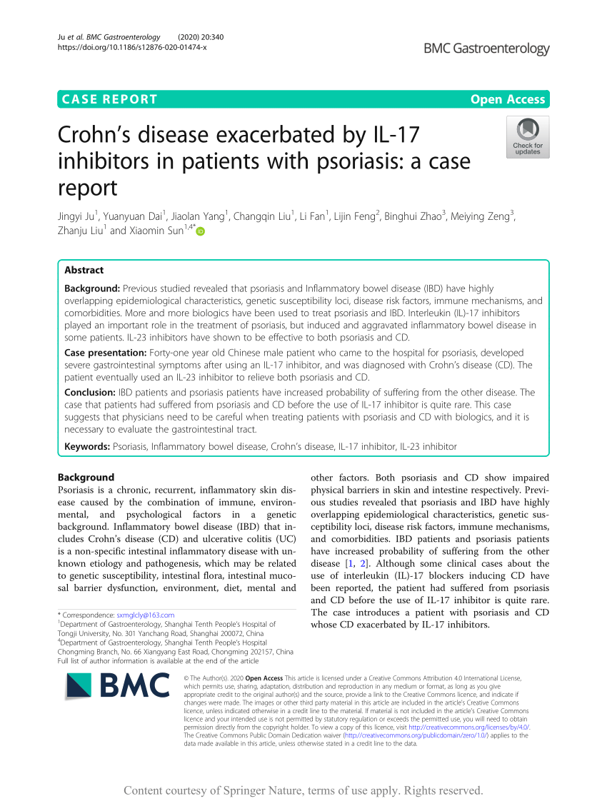 (PDF) Crohns disease exacerbated by IL
