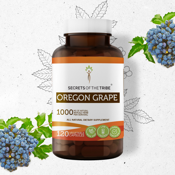 Secrets of the Tribe Oregon Grape 120 Capsules, 500 mg ...