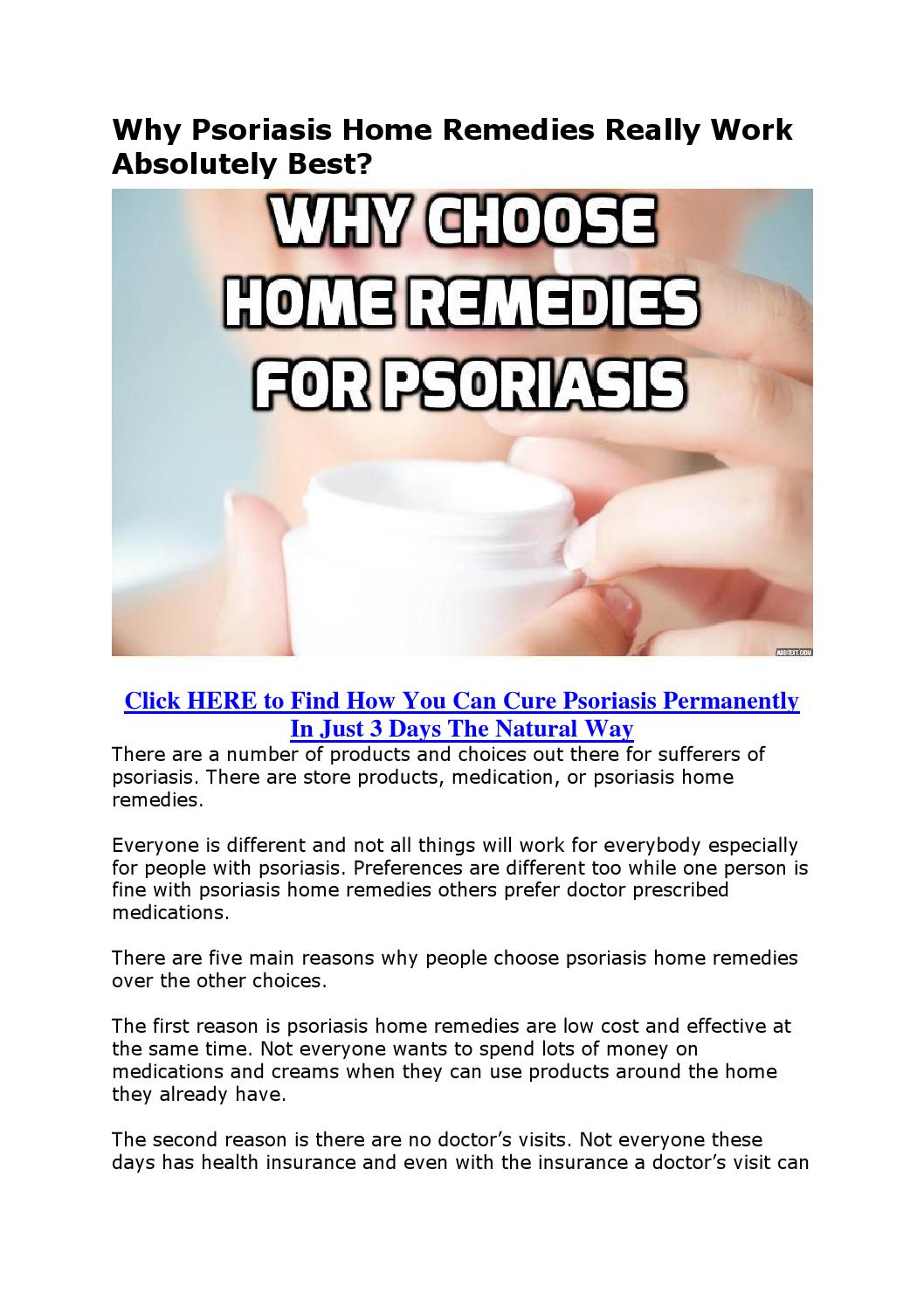 Why psoriasis home remedies really work absolutely best by ...